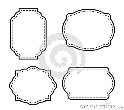 Fancy Page Border set in white. Vector Illustration