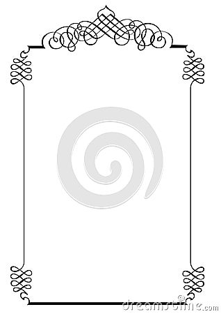 Fancy Page Border One Vector Illustration