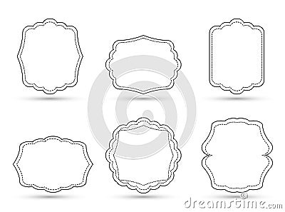 Fancy Page Border set vector. Stock Photo