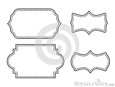 Fancy Page Border set in white. Vector Illustration