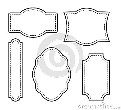 Fancy Page Border set in white. Vector Illustration