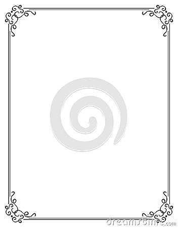 Fancy Page Border Two Vector Illustration