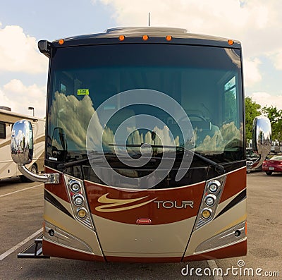 A fancy rv at camping world, fort myers Editorial Stock Photo