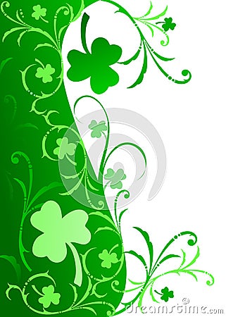 Fancy Shamrock Border Stock Photo