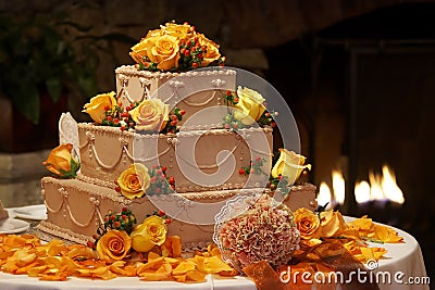 Fancy wedding cake Stock Photo