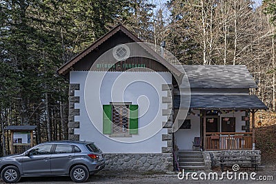 The Fangacci Refuge in the Casentino Forest National Park, Arezzo, Italy Editorial Stock Photo