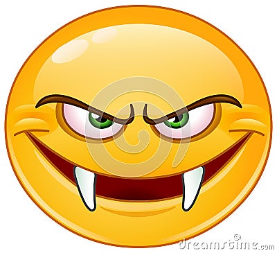 Fangs emoticon Vector Illustration