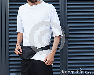 Fanny pack, bum bag. Stock Photo