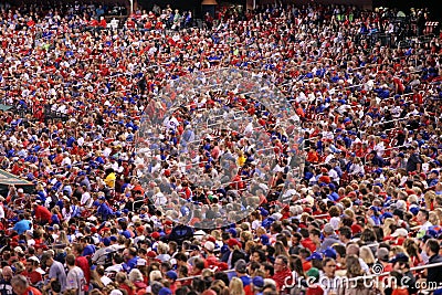 Fans at Busch stadium enjoying the Cardinals baseball game Editorial Stock Photo