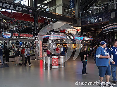 Fans by concession stand at Lucas Oil Stadium Editorial Stock Photo