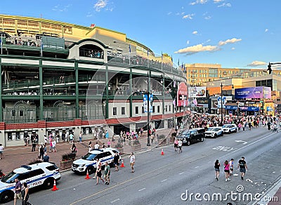 Wrigley Field Before a Summer Concert in Chicago Illinois in August 2023 Editorial Stock Photo