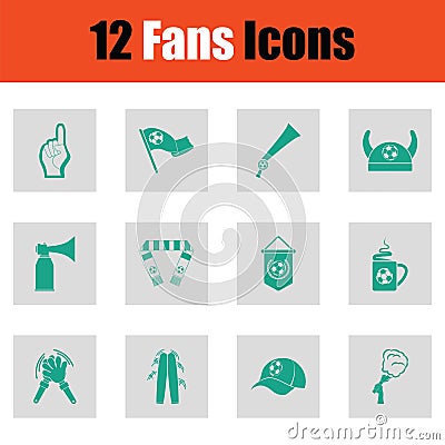 Fans icon set Vector Illustration