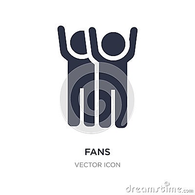 fans icon on white background. Simple element illustration from People concept Vector Illustration