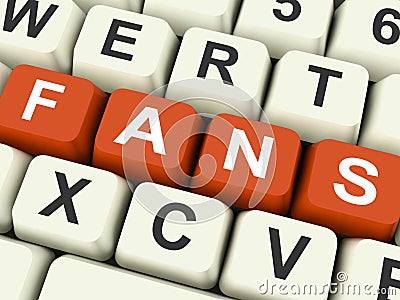 Fans Keys Show Follower Or Internet Friend Stock Photo