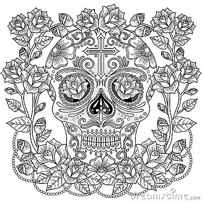 Fantastic adult coloring page Stock Photo