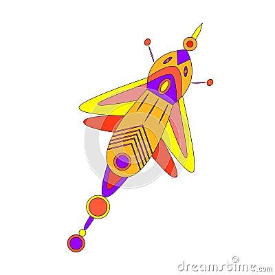 fantastic beautiful butterfly Vector Illustration