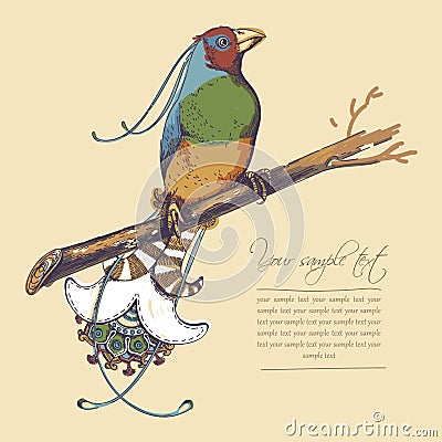 Fantastic bird vector Vector Illustration
