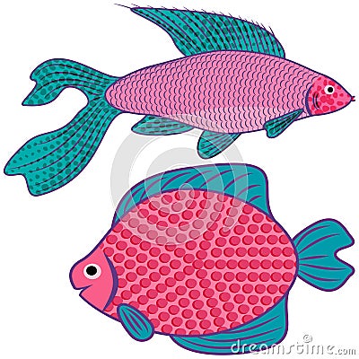 Fantastic fish. Vector Illustration