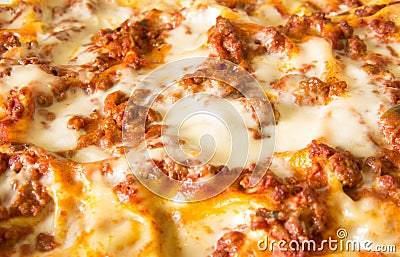 Fantastic golden lasagne cooked at home Stock Photo