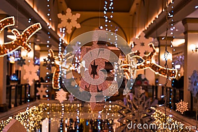 Fantastic interior decoration in Christmas Stock Photo