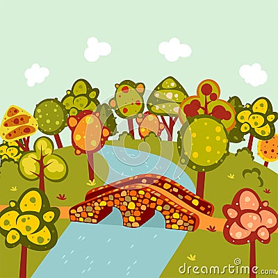 Fantastic landscape Vector Illustration