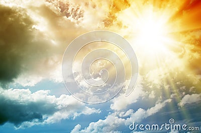 Fantastic multicolored sky Stock Photo