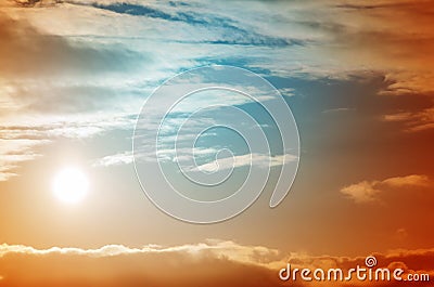 Fantastic multicolored sky Stock Photo