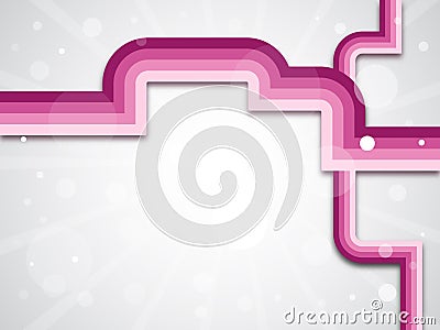 Fantastic pink lines Vector Illustration