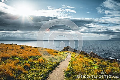 Fantastic view of calm sea. Location cape Milazzo, Sicily, region of Italy, Europe Stock Photo