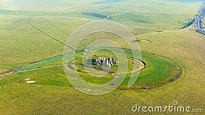 Fantastic view over Stonehenge in England Stock Photo