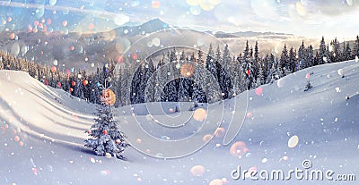 Fantastic winter landscape Stock Photo