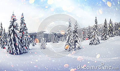Fantastic winter landscape Stock Photo