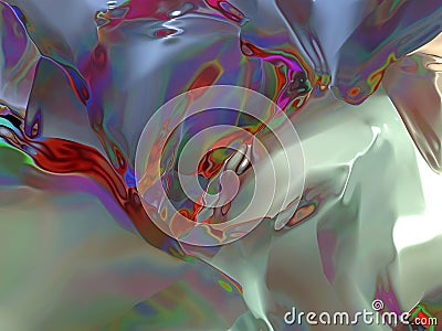 Fantasy alien distorted colorful object surface Stock Photo