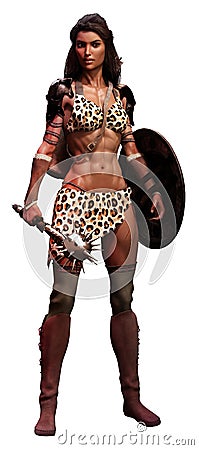 Fantasy Amazon warrior Stock Photo