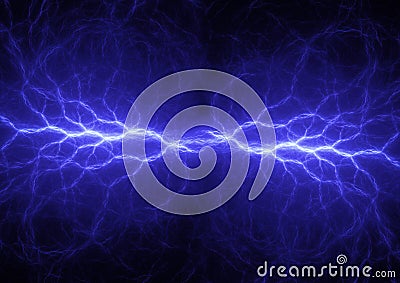 Fantasy blue lightning Stock Photo