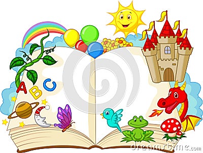 Fantasy book cartoon Vector Illustration