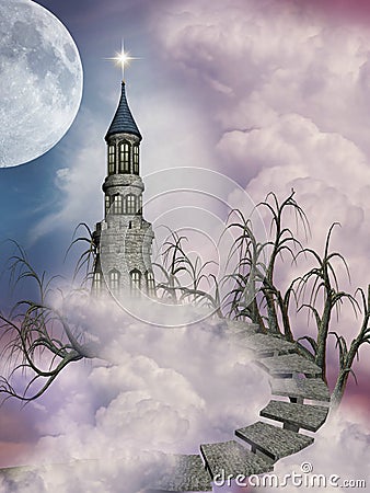 Fantasy castle Stock Photo