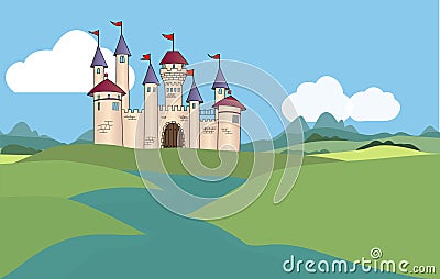 Fantasy Castle Stock Photo