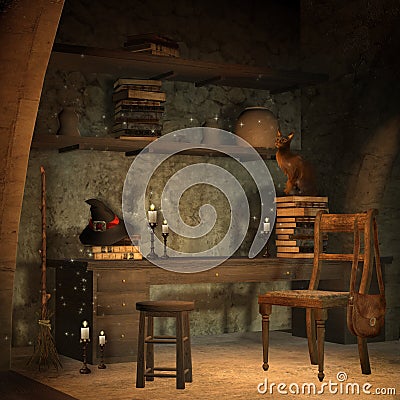 Fantasy castle study Stock Photo