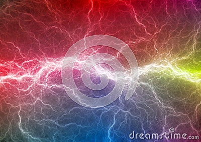 Fantasy colorful blue lightning Stock Photo