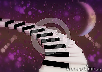 Fantasy conceptual musical background Stock Photo