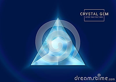 Fantasy crystal jewelry gems, polygon shape stone for game asset Vector Illustration