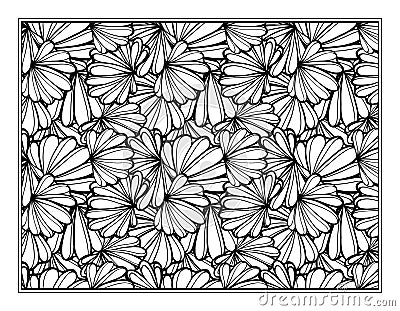 Fantasy decorative ornamental pattern page Vector Illustration