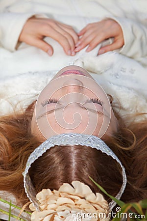 Fantasy fiction child sleeping Stock Photo