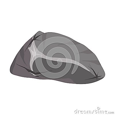 fantasy float rock island, surreal flying stone land with surreal concept isolated on illustration white background Vector Illustration