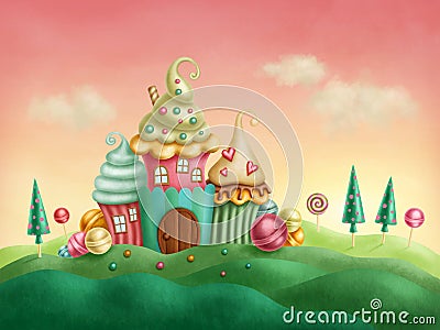 Fantasy houses Stock Photo