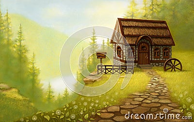 Fantasy landscape. Fairy tale Stock Photo