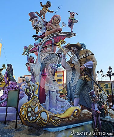 Fantasy Of Las Fallas Editorial Stock Photo