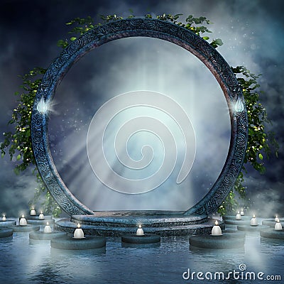 Fantasy magic portal Stock Photo