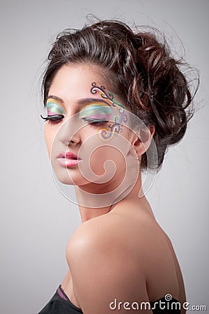 Fantasy makeup Stock Photo